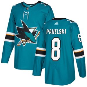 Herren San Jose Sharks Eishockey Trikot Joe Pavelski #8 Authentic Teal Grün Heim